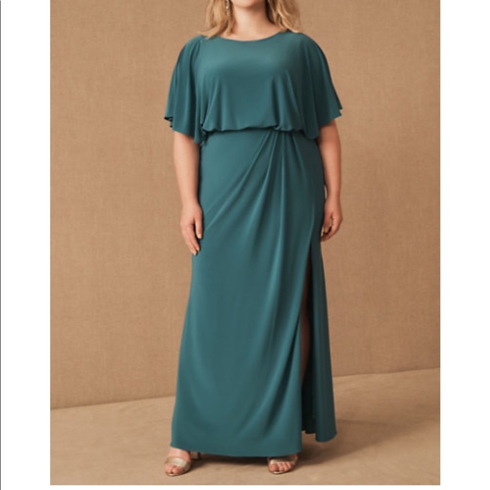 NWOT BHLDN Lena Flutter Sleeve Jersey Gown Dress Z445-1 - Picture 6 of 8